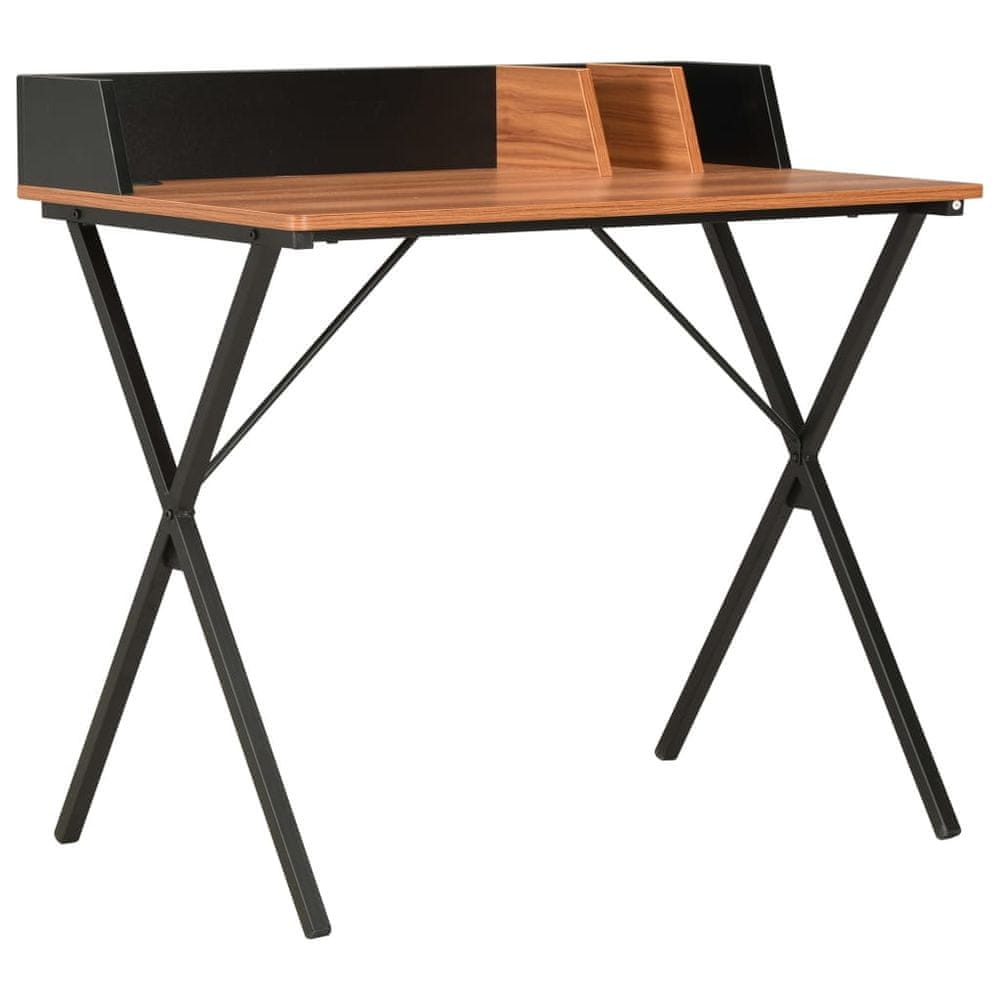 Petromila vidaXL Stôl čierny a hnedý 80x50x84 cm